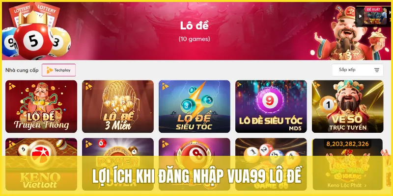 Lợi ích khi đăng nhập VUA99 để tham gia cá cược giải trí