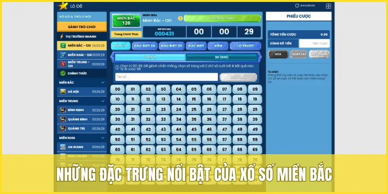 Xổ số miền Bắc có nhiều đặc điểm nổi bật so với những loại hình khác